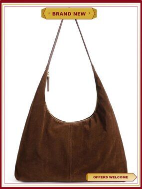 SUOSDEY Suede Shoulder Bag Tote Satchel Crossbody Purse Travel Work
